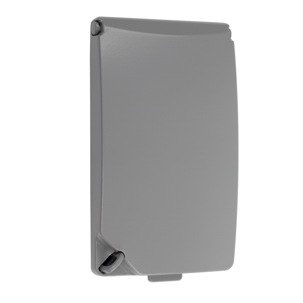 1-Gang Horizontal/Vertical Metallic Weatherproof Flat Cover Kit  (24-in-1-Configurations), White